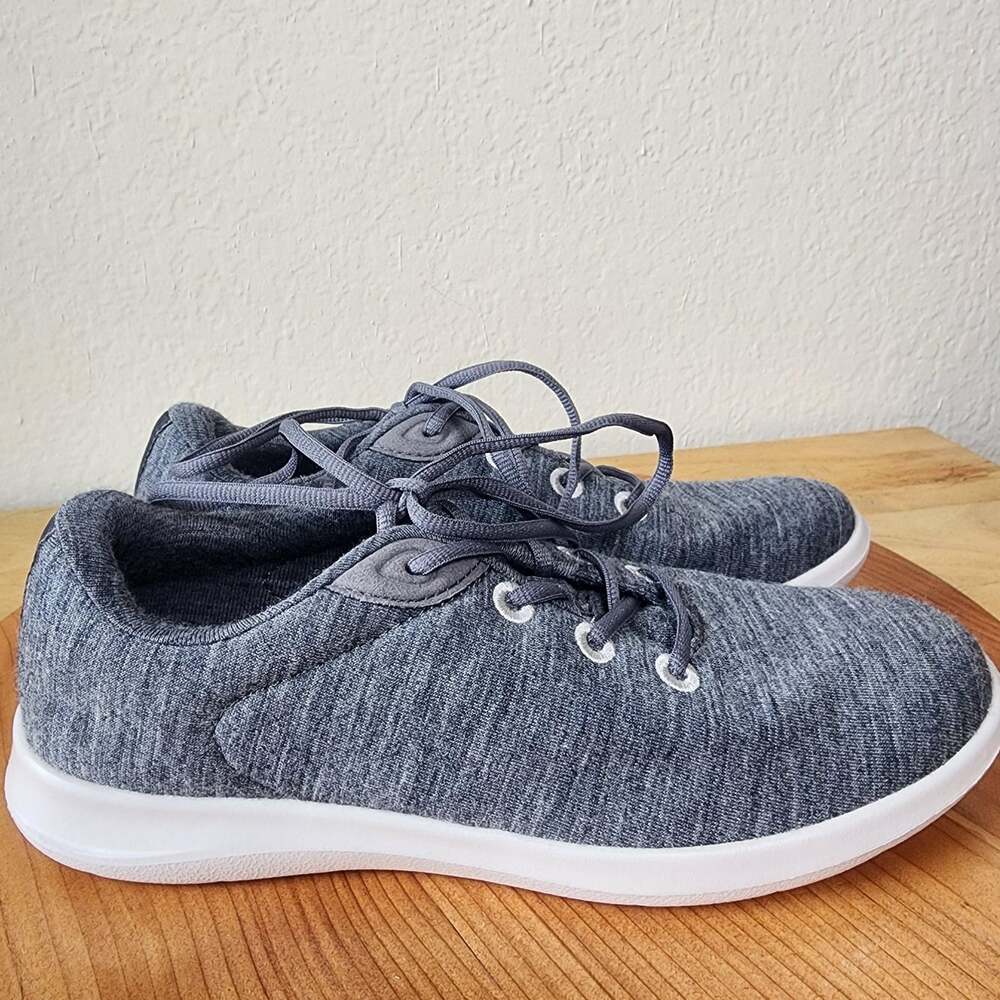 Merinos Shoes Womens Size 8 Gray Wool Knit Walking Sneakers Comfort Lightweight